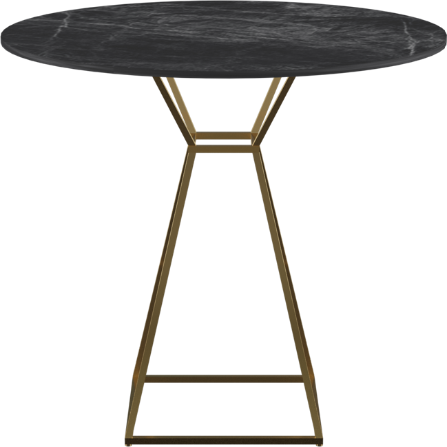 Gold Hourglass Cafe Table
